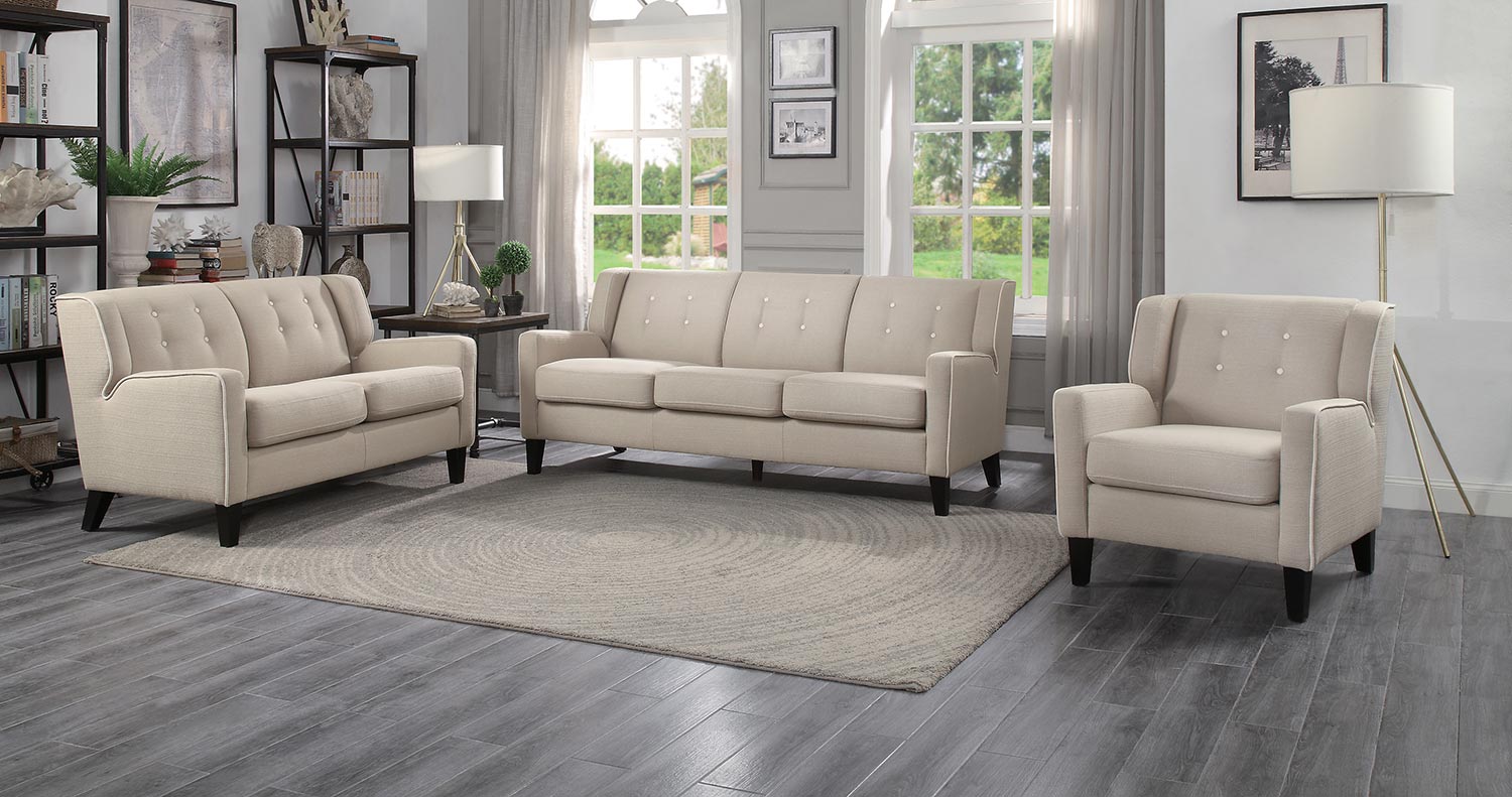 Homelegance Roweena Sofa Set - Beige Homelegance Roweena Sofa Set - Beige