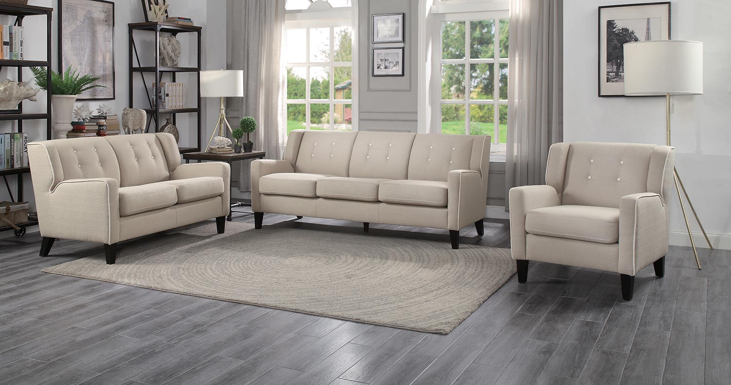 Homelegance Roweena Sofa Set - Beige