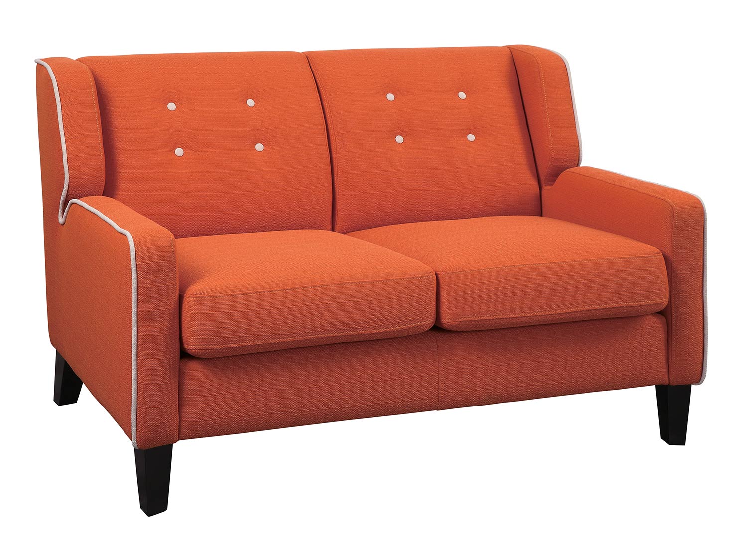 Homelegance Roweena Love Seat - Orange