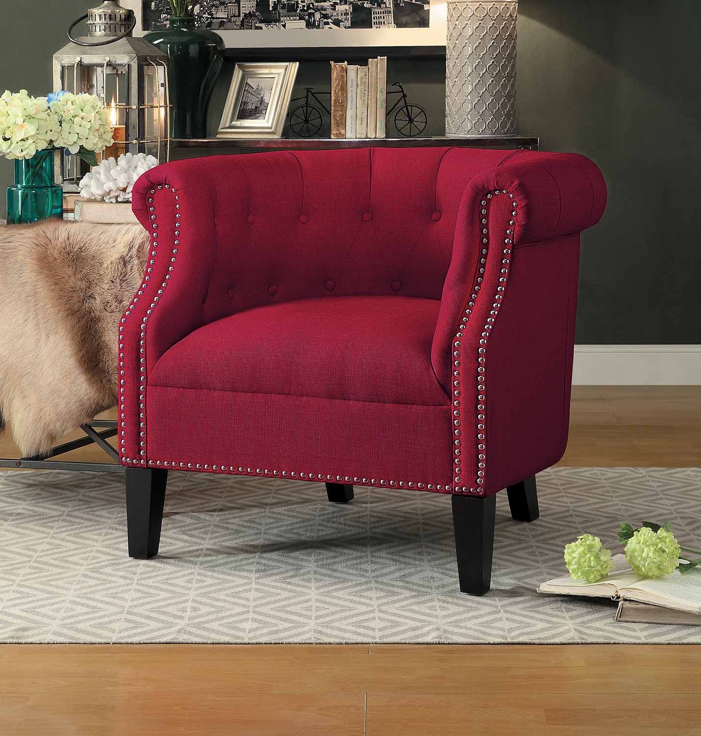 Homelegance Karlock Accent Chair - Red
