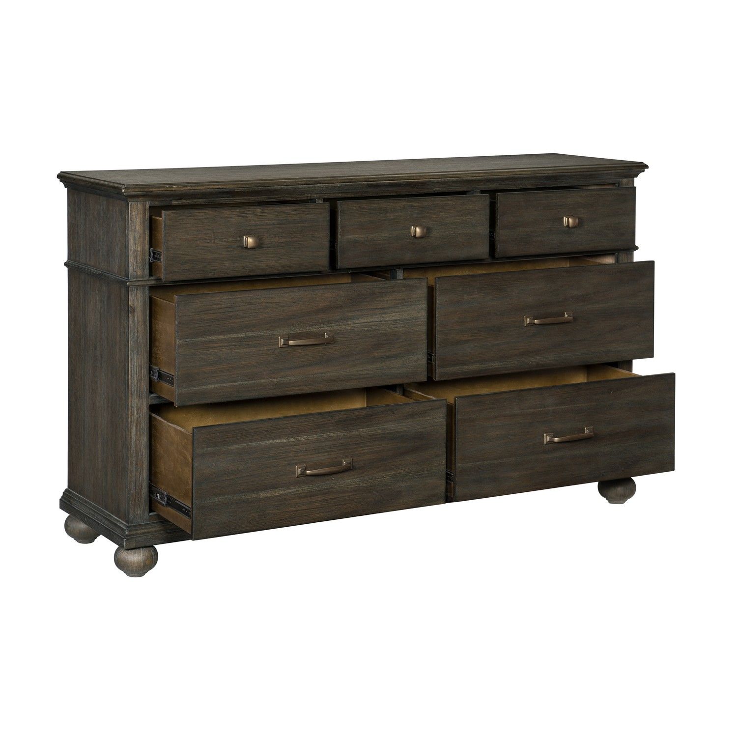 Homelegance Motsinger Dresser - Wire-brushed Rustic Brown