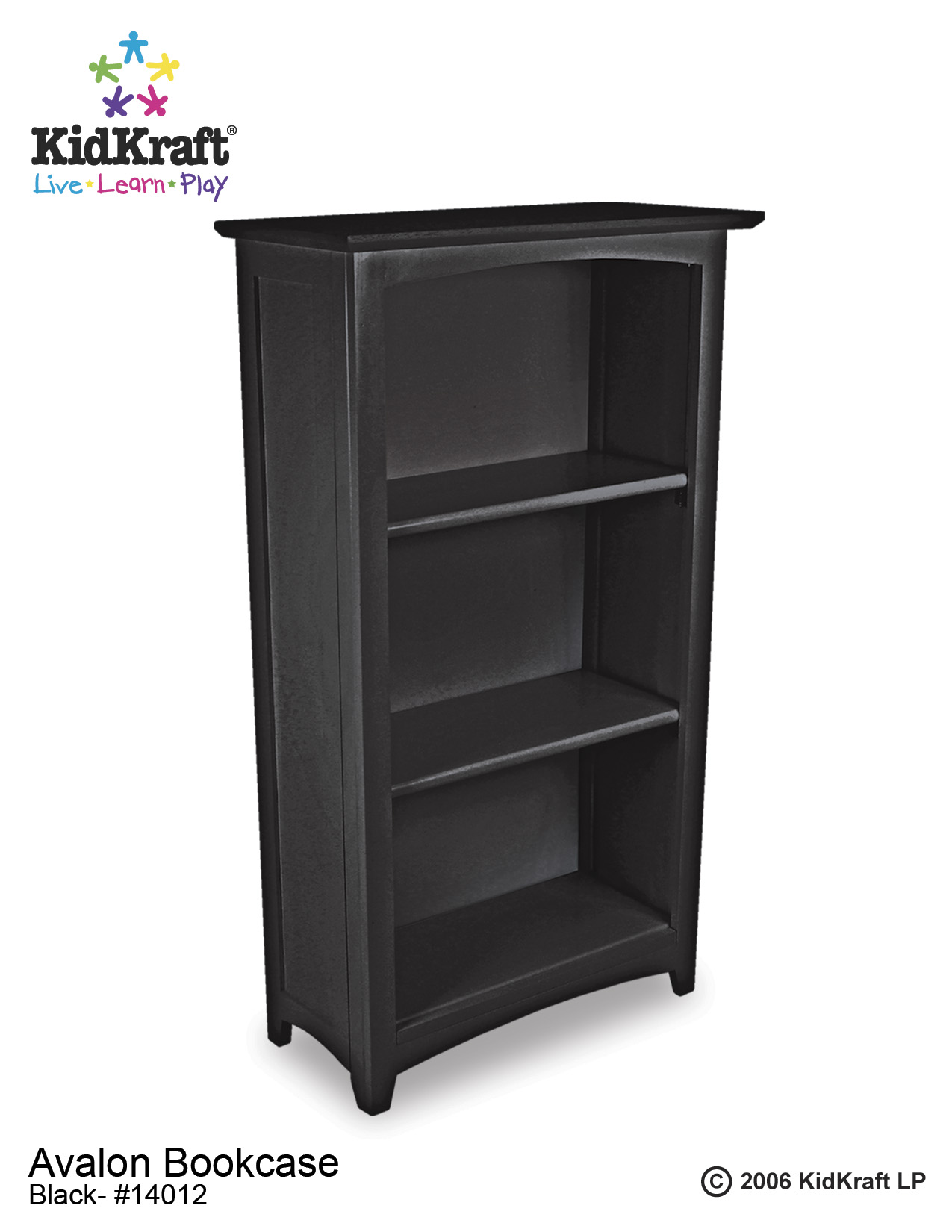 KidKraft Avalon Tall Bookshelf Black 14012 at