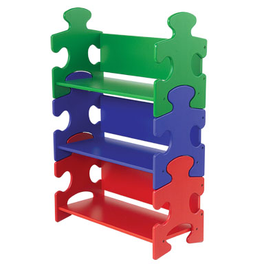 KidKraft Puzzle Book Shelf - Primary