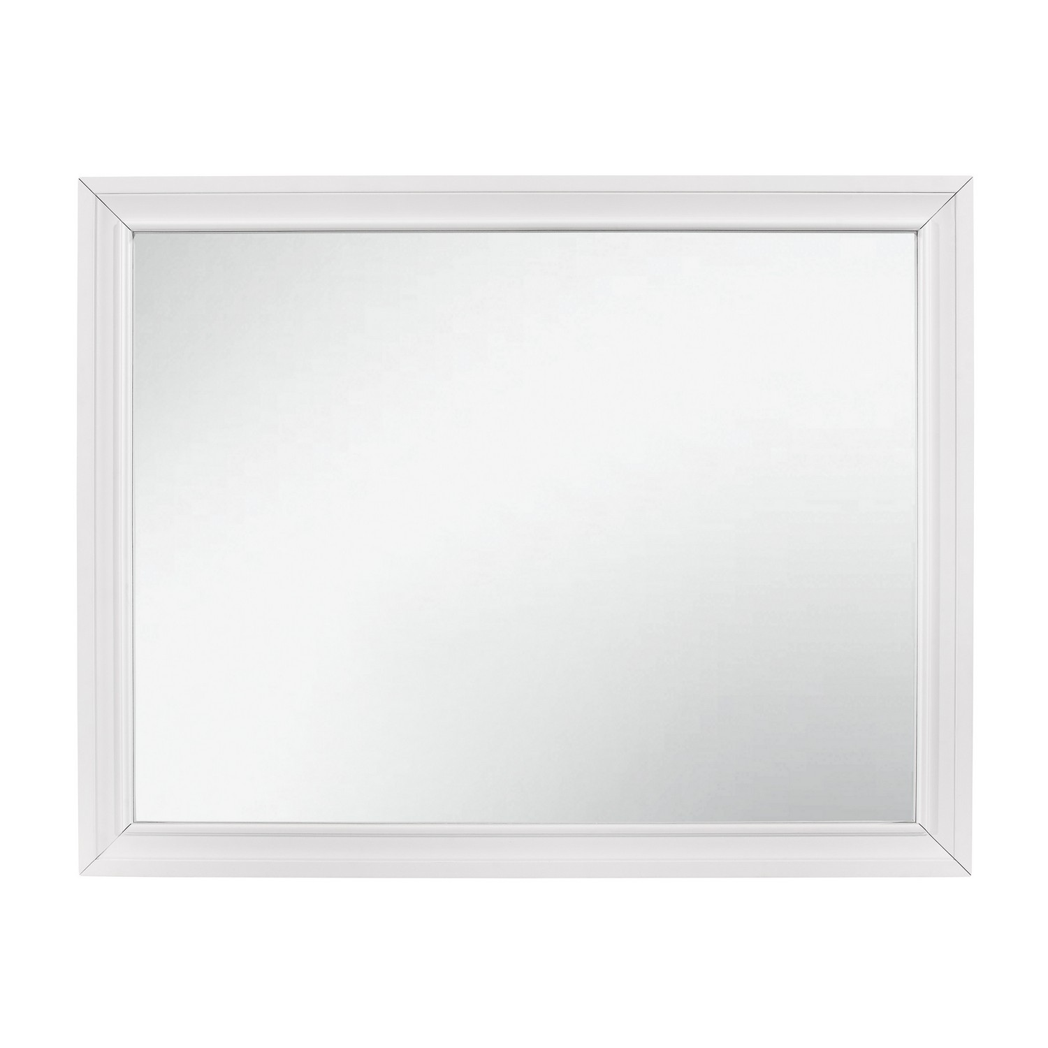 Homelegance Luster Mirror - Two-tone : White And Silver Glitter
