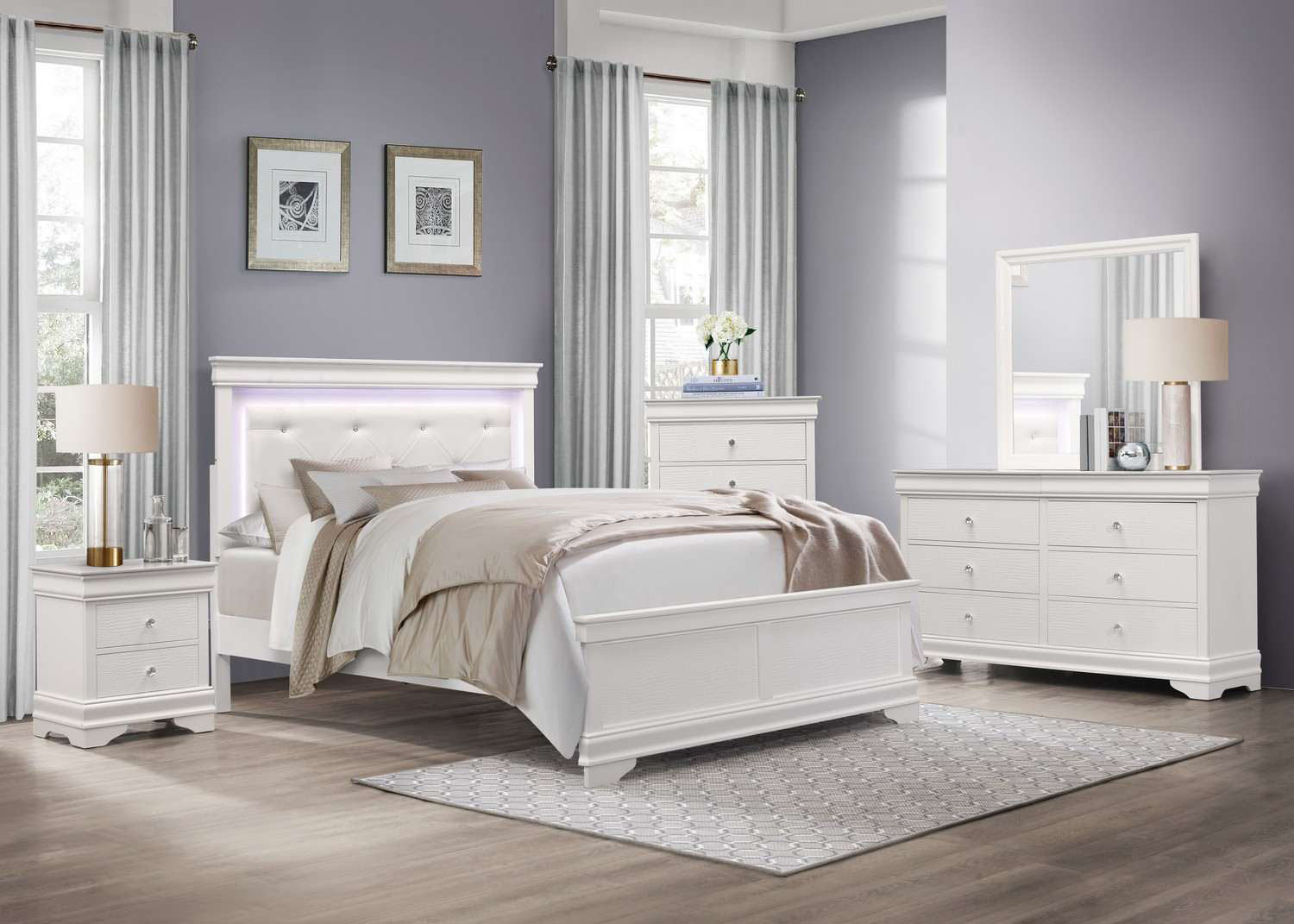 Homelegance Lana Bedroom Set - White