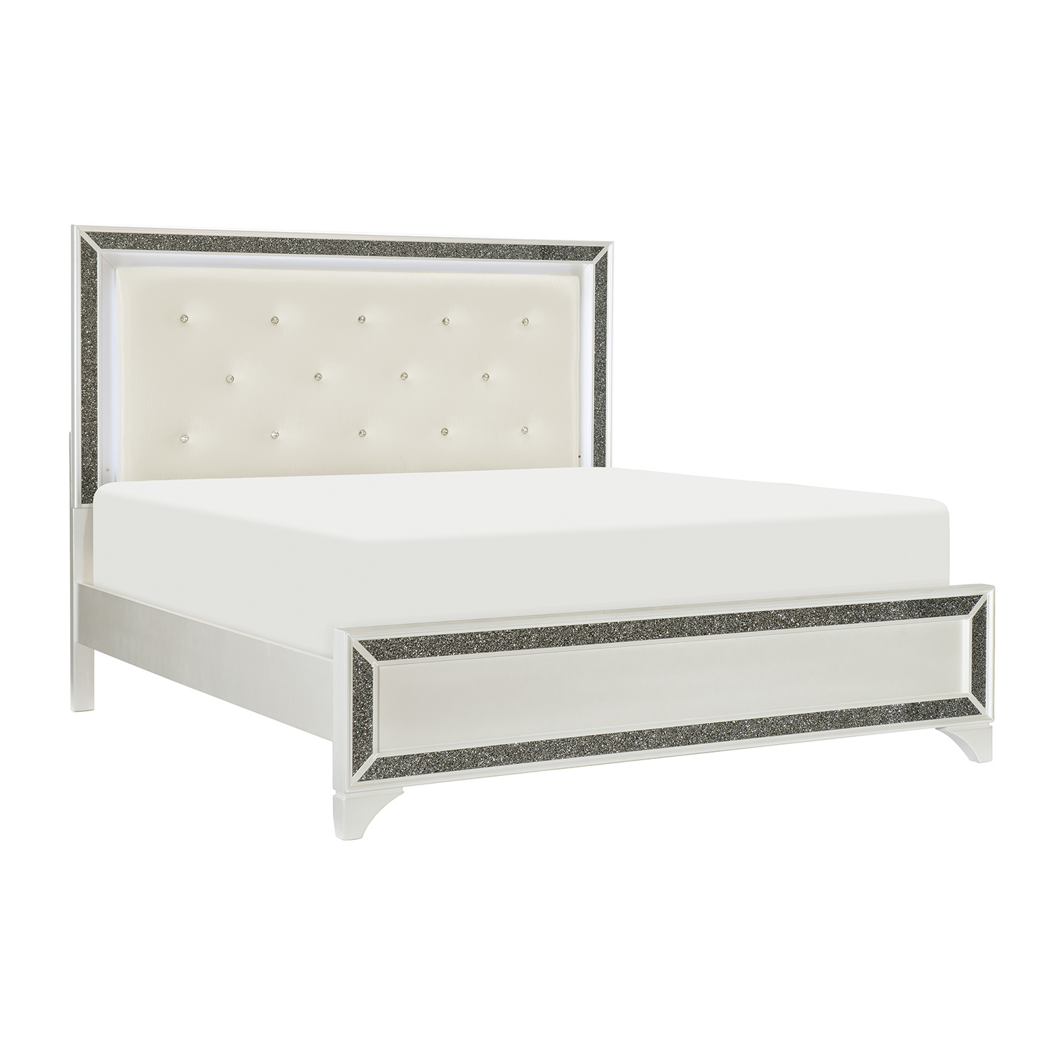 Homelegance Salon Bed - White Pearlescent