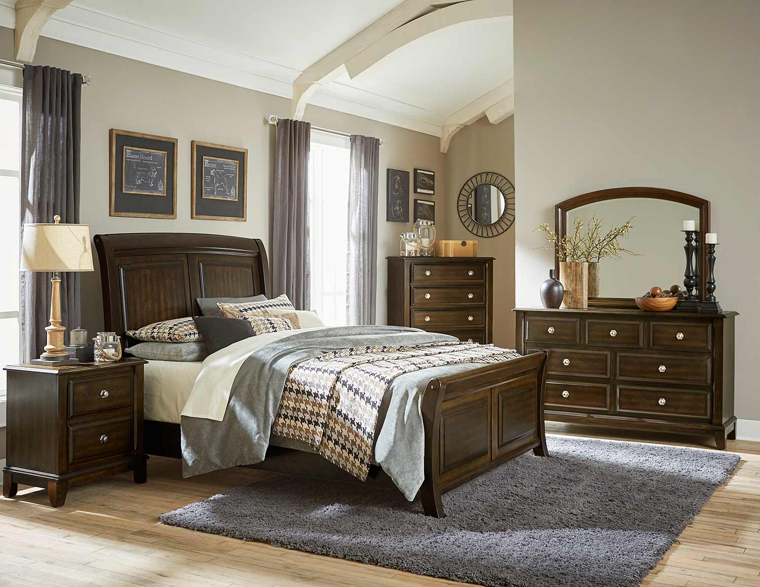 Homelegance Fostoria Bedroom Set - Cherry Homelegance Fostoria Bedroom Set - Cherry