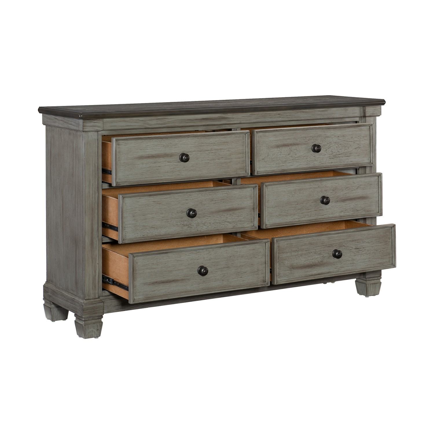 Homelegance Weaver Dresser - Two-tone : Antique Gray And Coffee