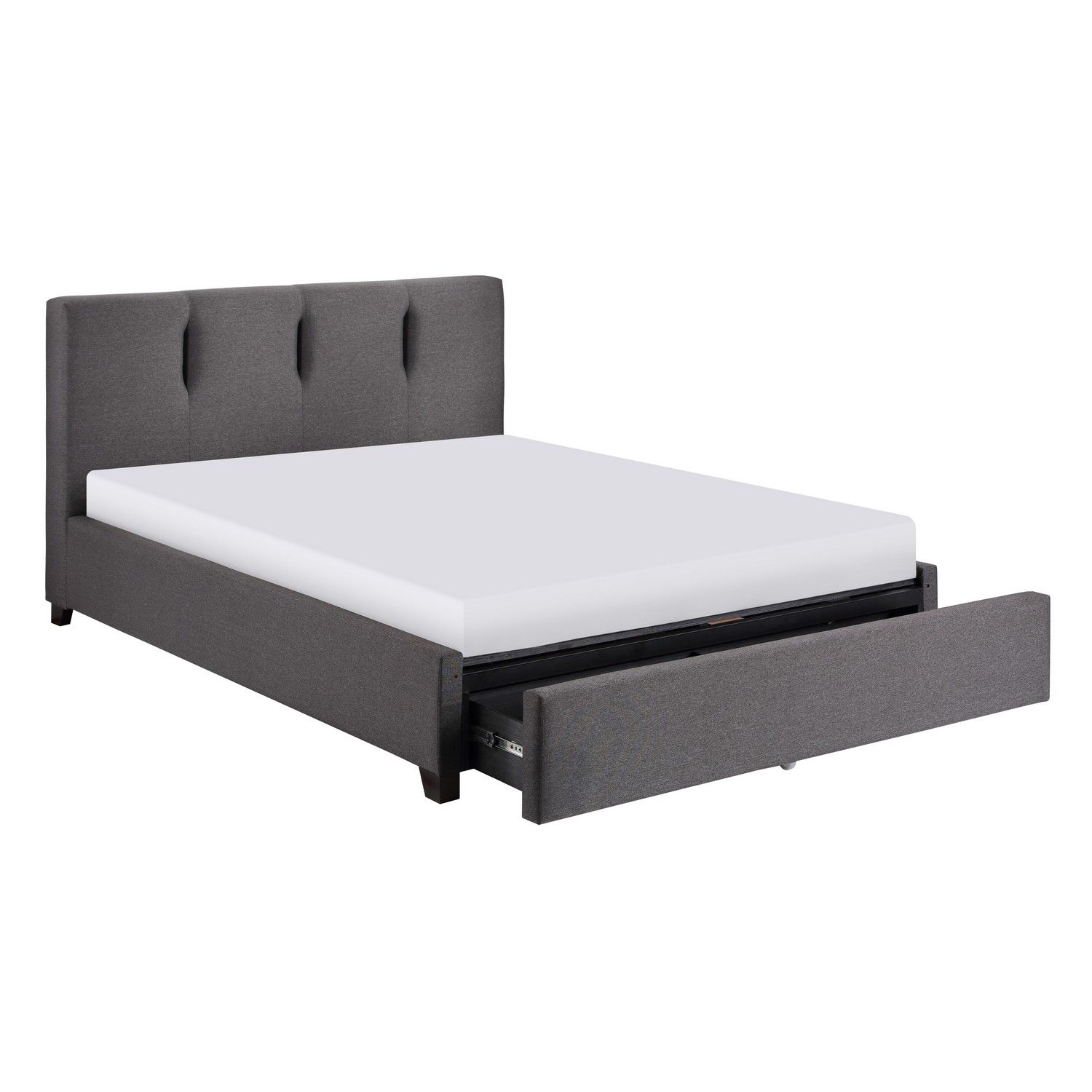 Homelegance Aitana Tufted Platform Storage Bed - Graphite-hued