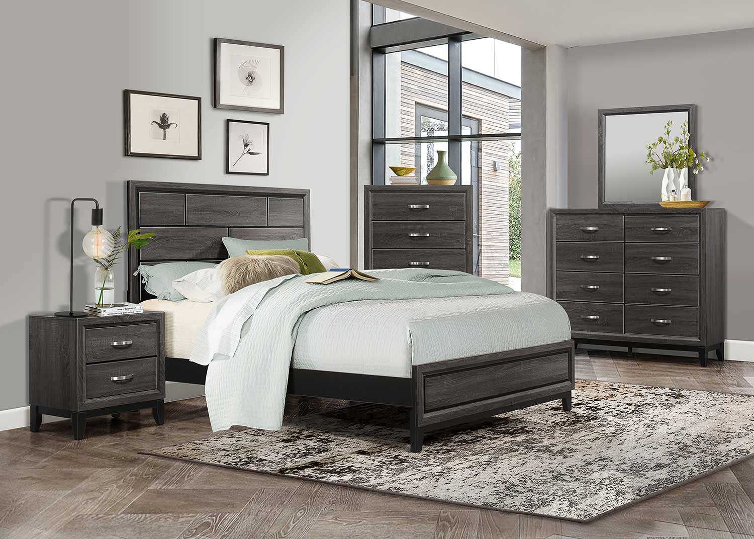 Homelegance Davi Bedroom Set - Gray