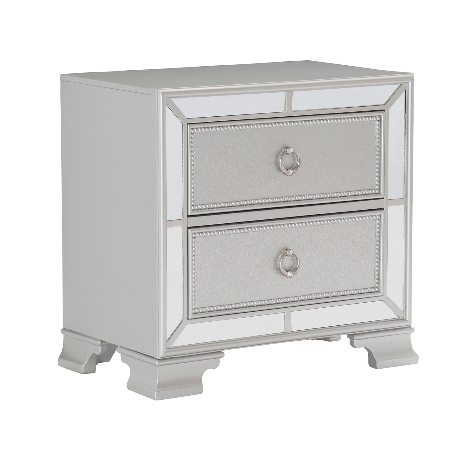 Homelegance Avondale Night Stand - Silver