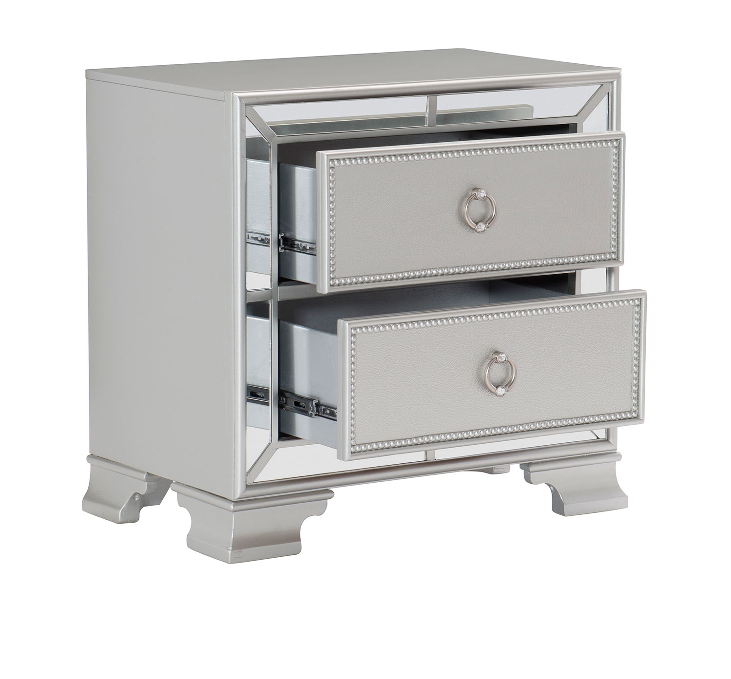 Homelegance Avondale Night Stand - Silver