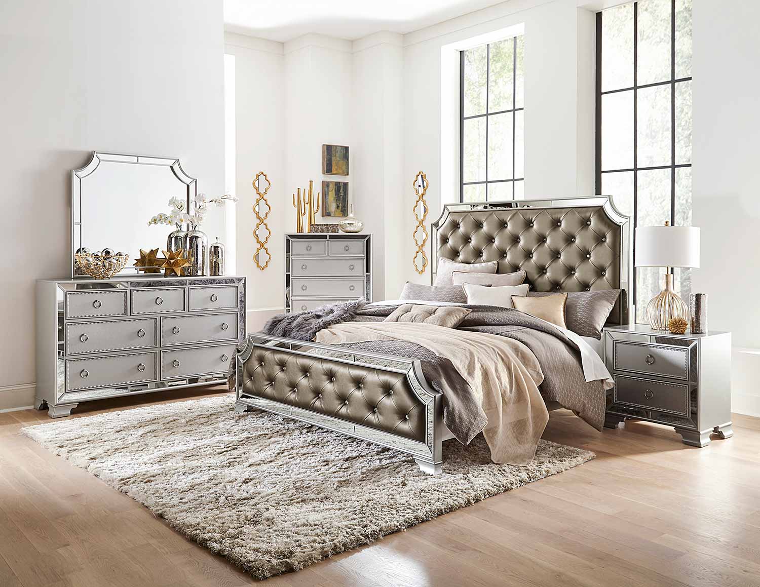 Homelegance Avondale Bedroom Set - Silver