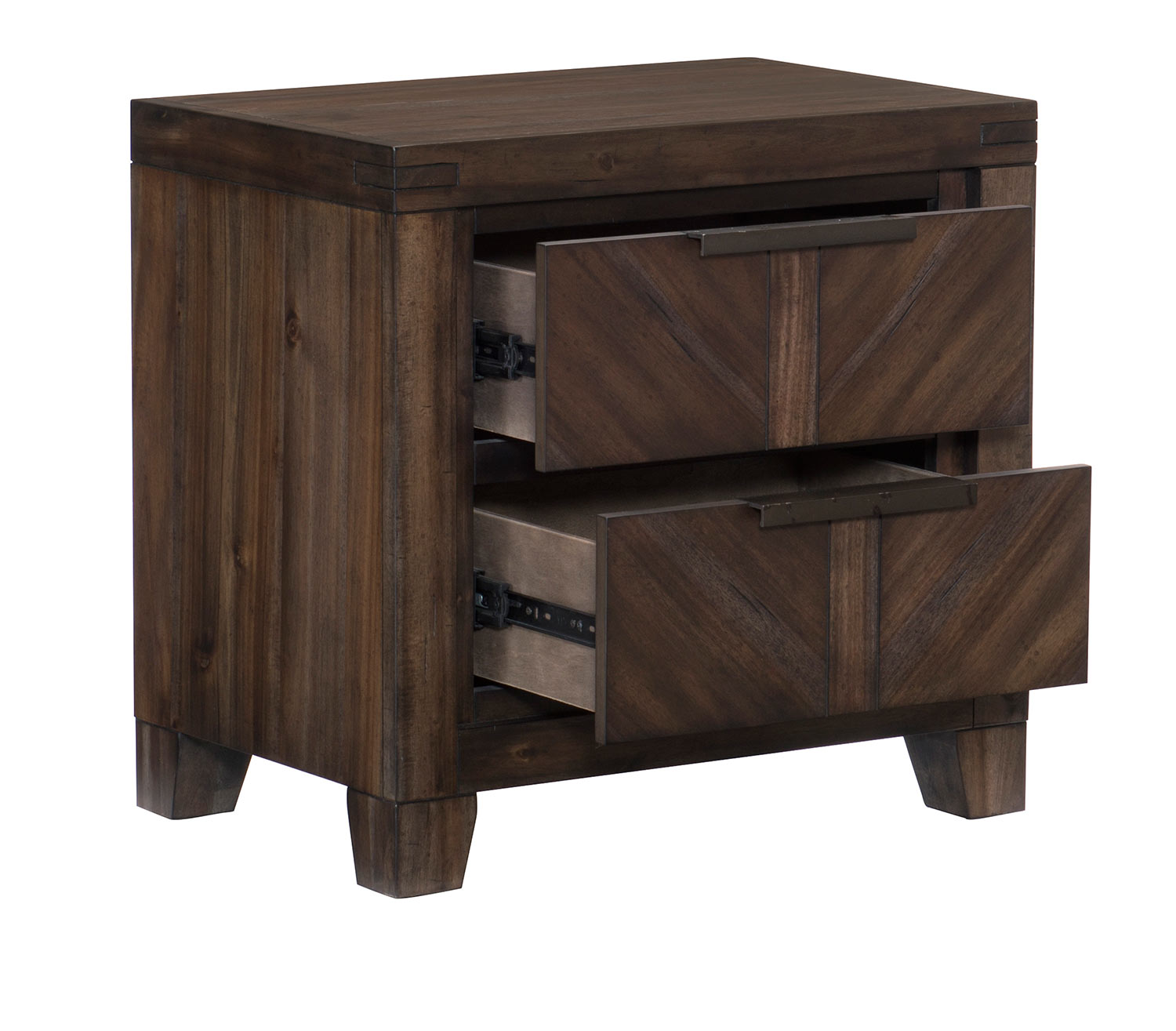 Homelegance Parnell Night Stand - Rustic Cherry