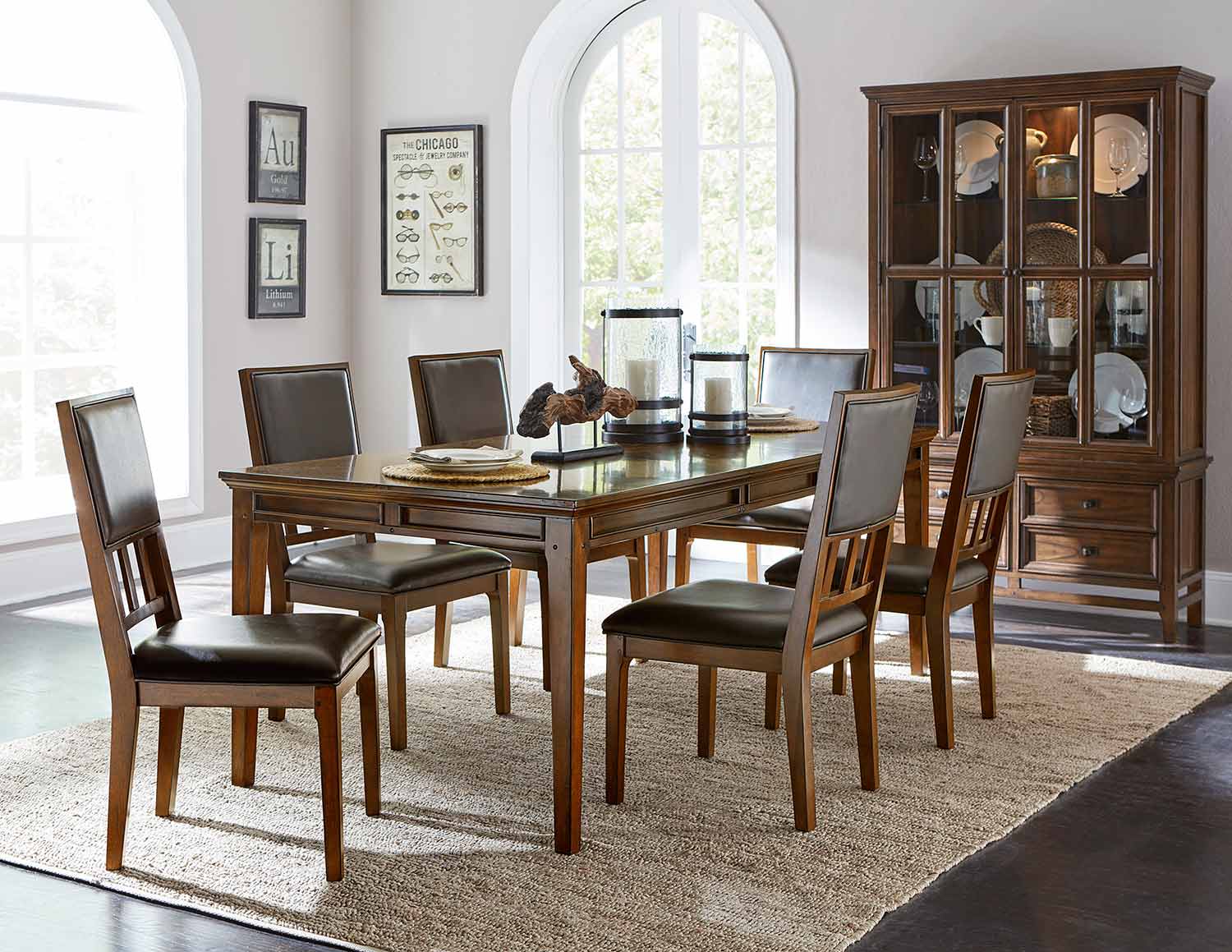 Homelegance Frazier Dining Set - Brown Cherry