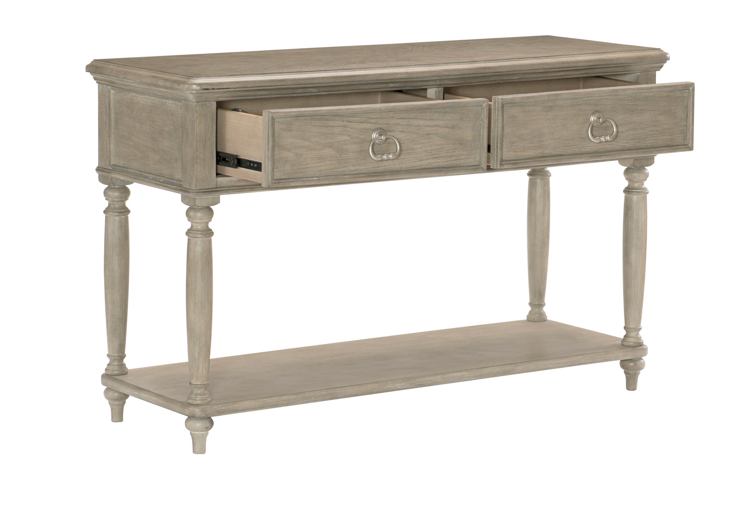 Homelegance Grayling Down Sofa Table with Two Functional Drawers - Driftwood Gray