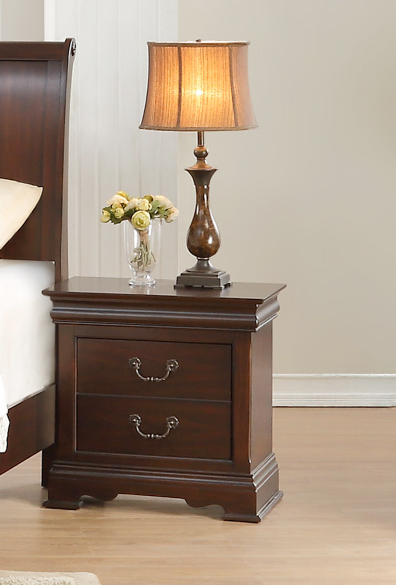Homelegance Clematis Night Stand - Cherry Homelegance Clematis Night Stand - Cherry