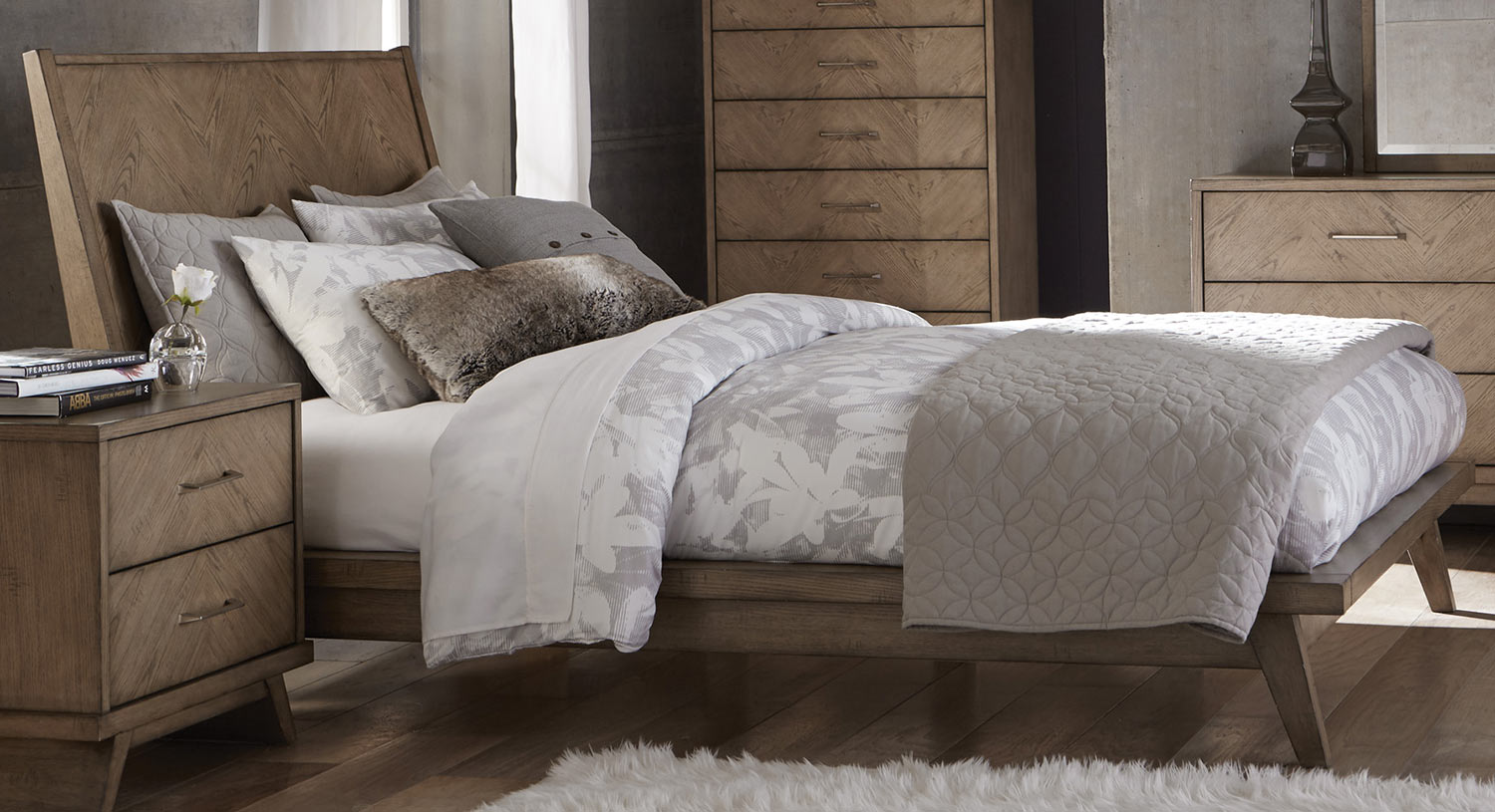 Homelegance Liatris Platform Bed - Acacia Veneer with Gray Undertone
