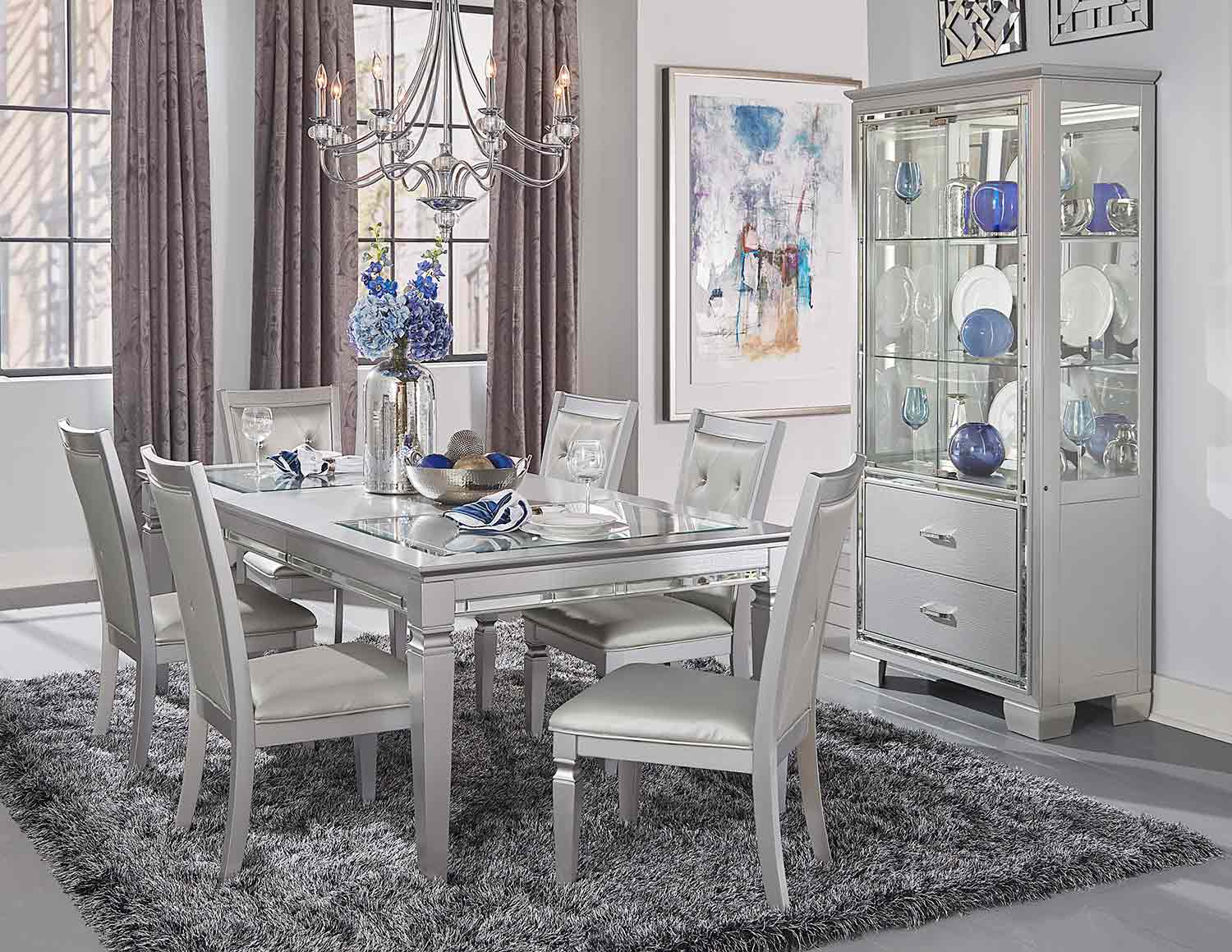 Homelegance Allura Dining Set - Silver Homelegance Allura Dining Set - Silver