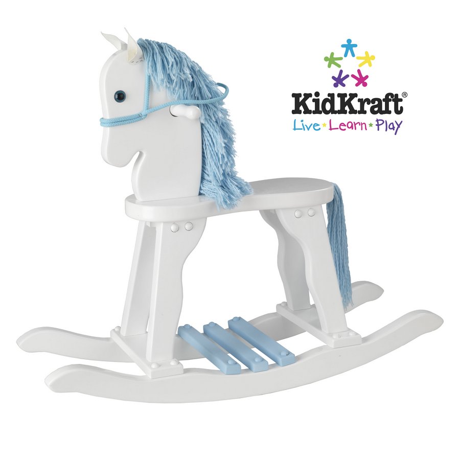 KidKraft Derby Rocking Horse - White with Sky Hair