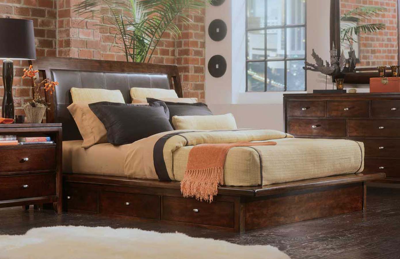 American Drew Tribecca Platform Bed with Under Storage