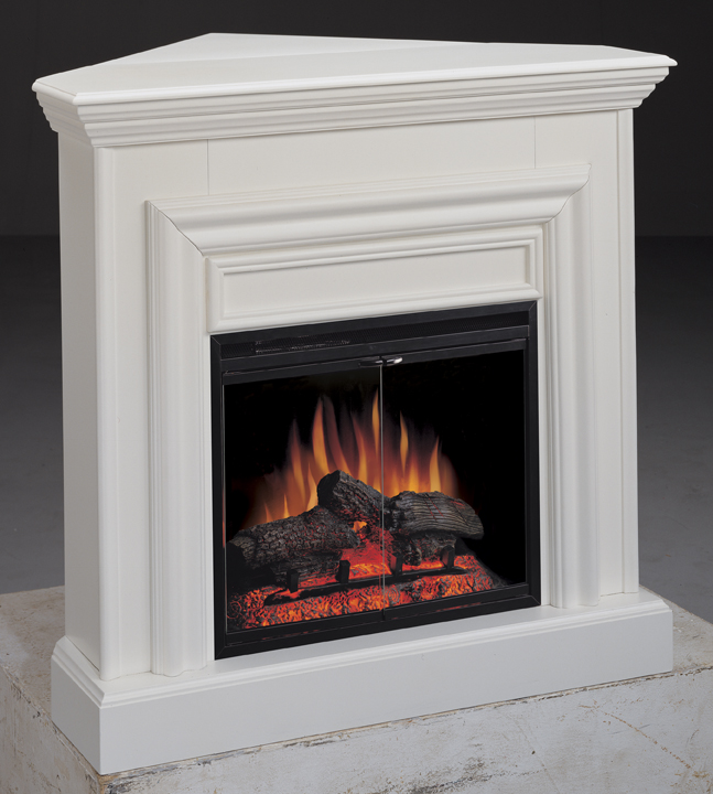 Amherst Corner White Electric Fireplace 23 inch-Classic Flame