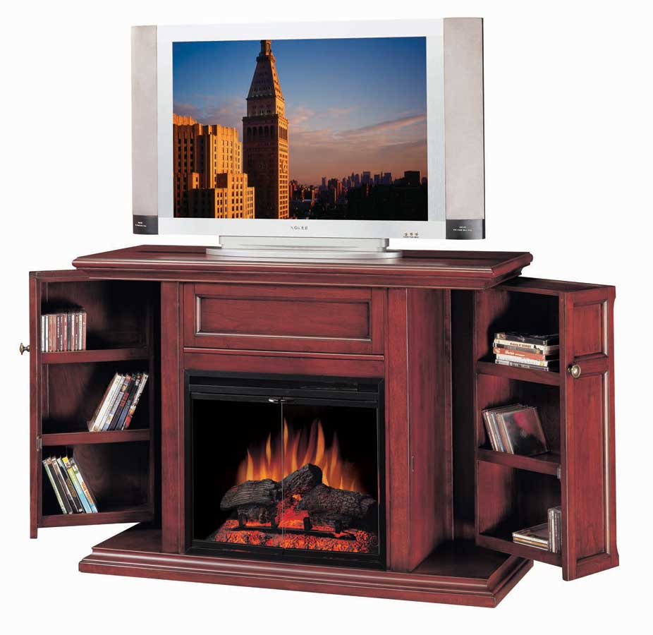 Hollywood Premium Cherry Home Theater Electric Fireplace 23 inch -Classic Flame