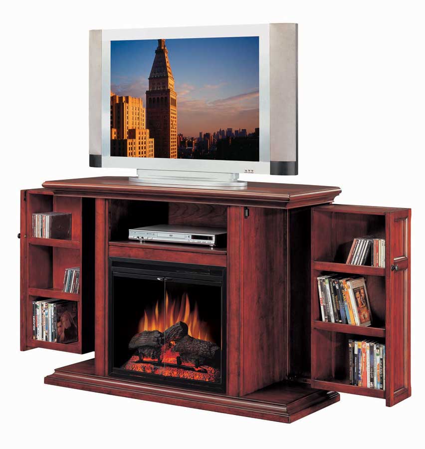 Hollywood Premium Cherry Home Theater Electric Fireplace 23 inch -Classic Flame