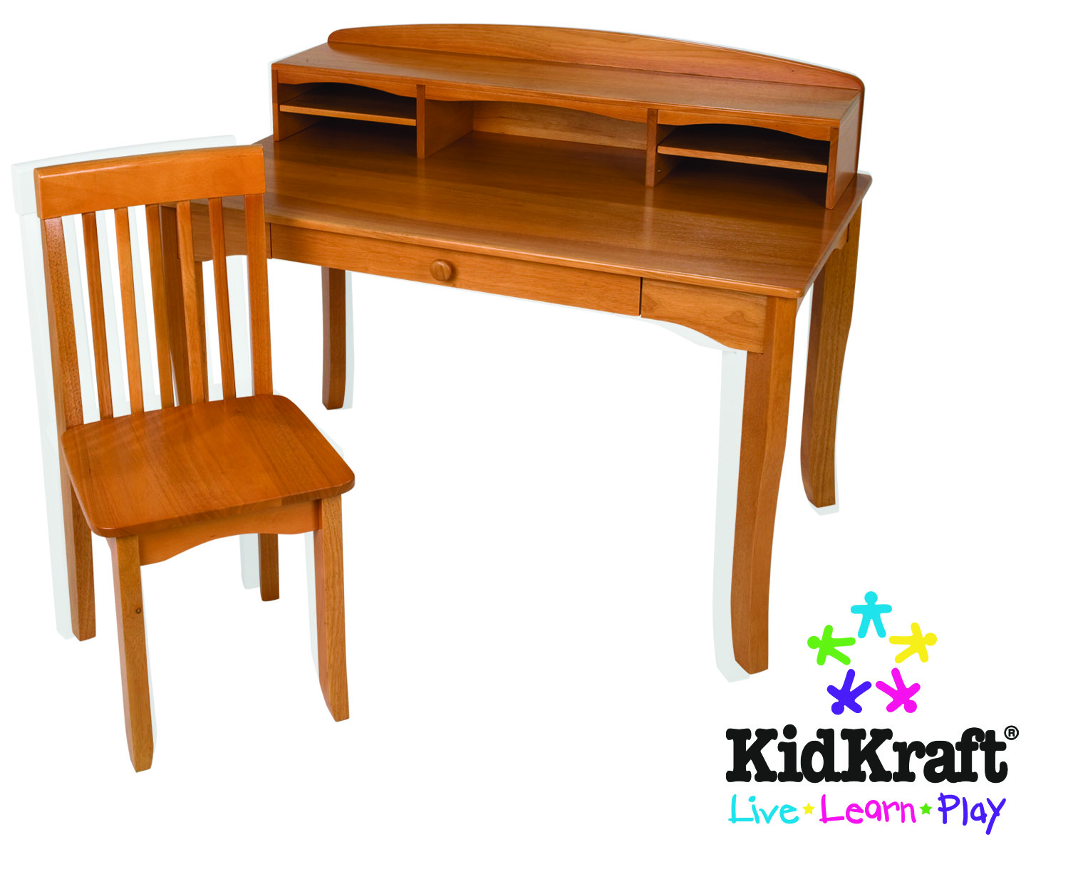 KidKraft Avalon Desk with Hutch - Honey
