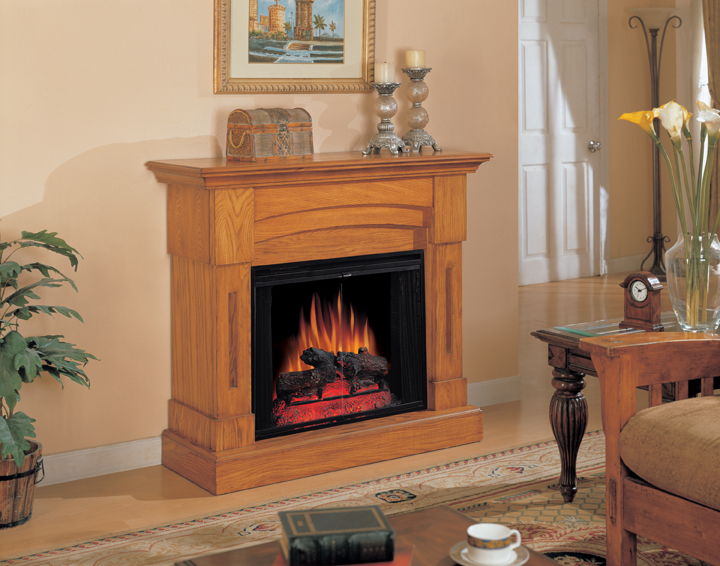 Berkeley Premium Oak Electric Fireplace 28 inch-Classic Flame ...