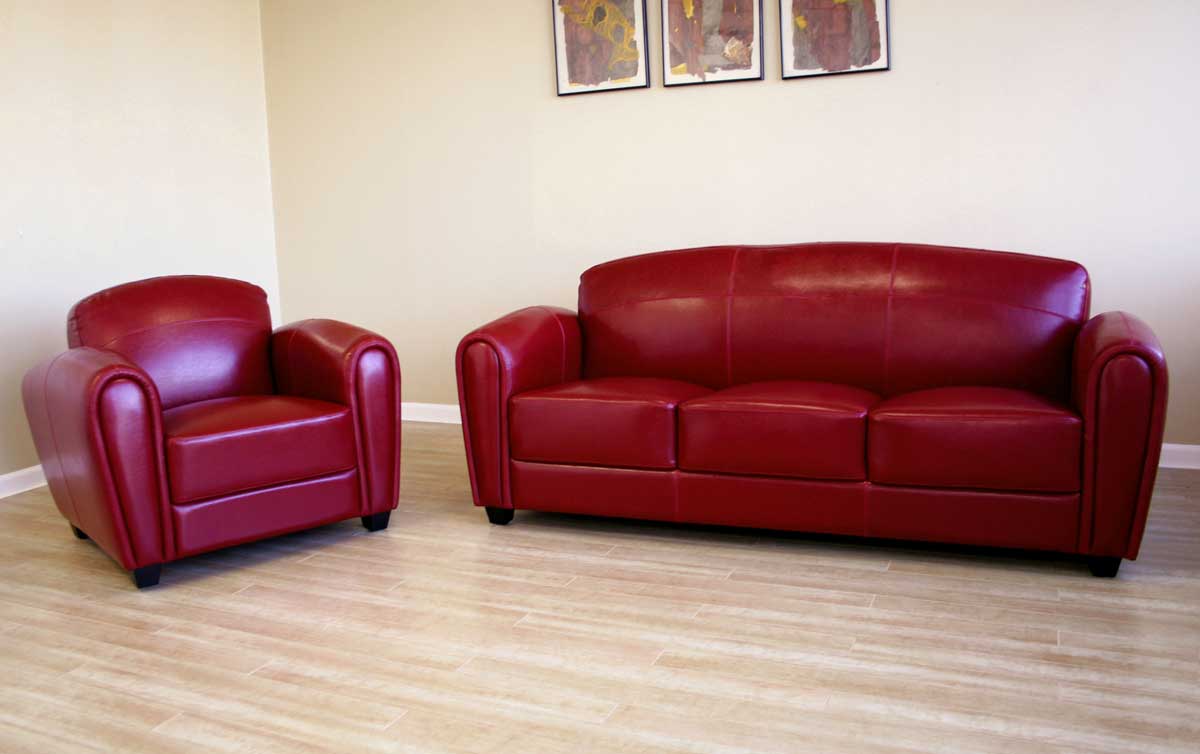 Wholesale Interiors 3007 Full Leather Sofa Set 3007 Sofa Set at  