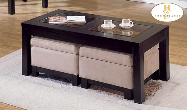 Homelegance Symphony Cocktail Table Ottoman-Peat Microfiber 3218B-30 at