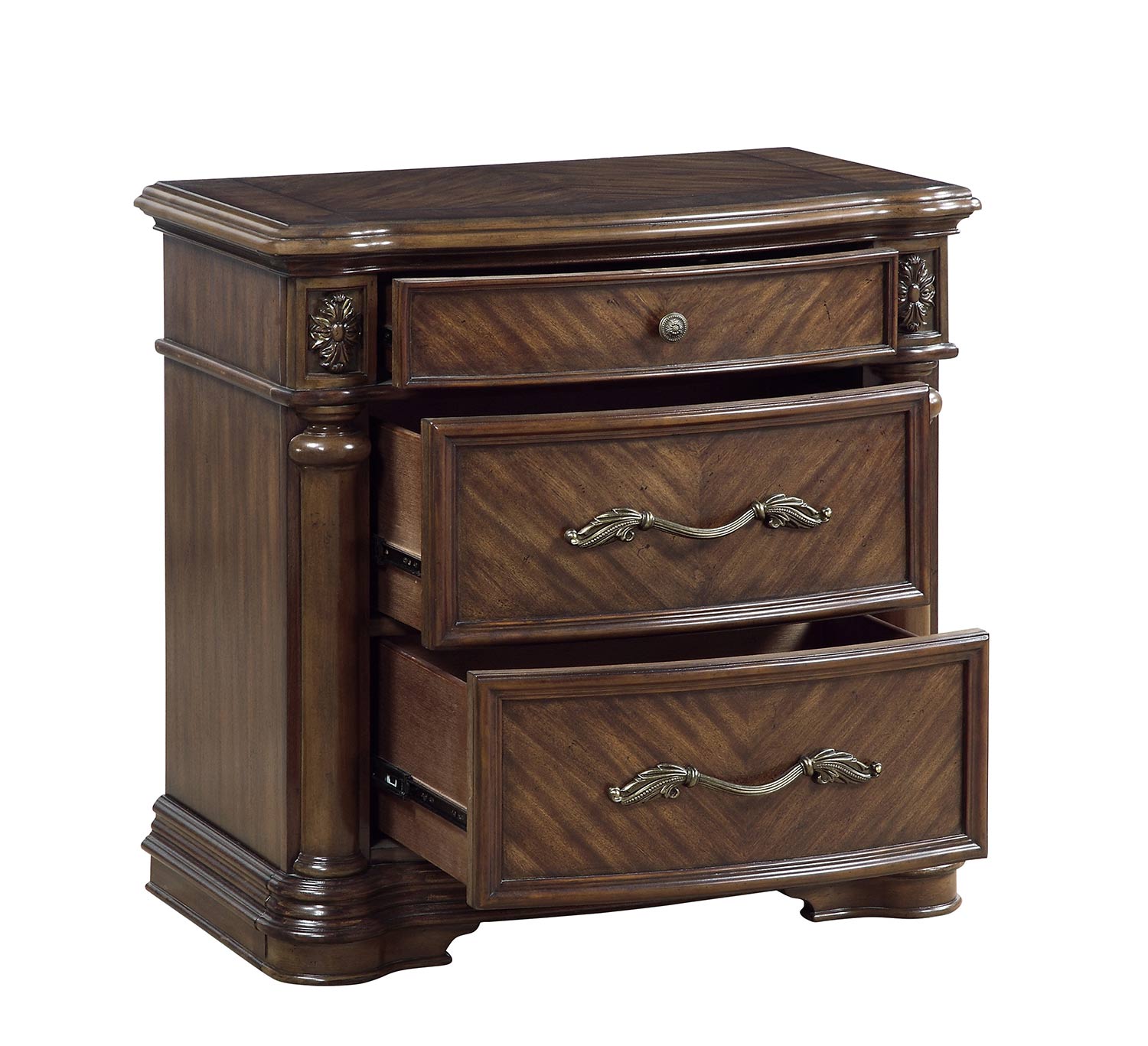 Homelegance Barbary Night Stand - Traditional Cherry