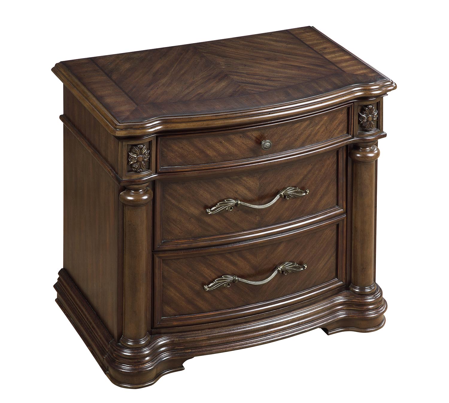 Homelegance Barbary Night Stand - Traditional Cherry