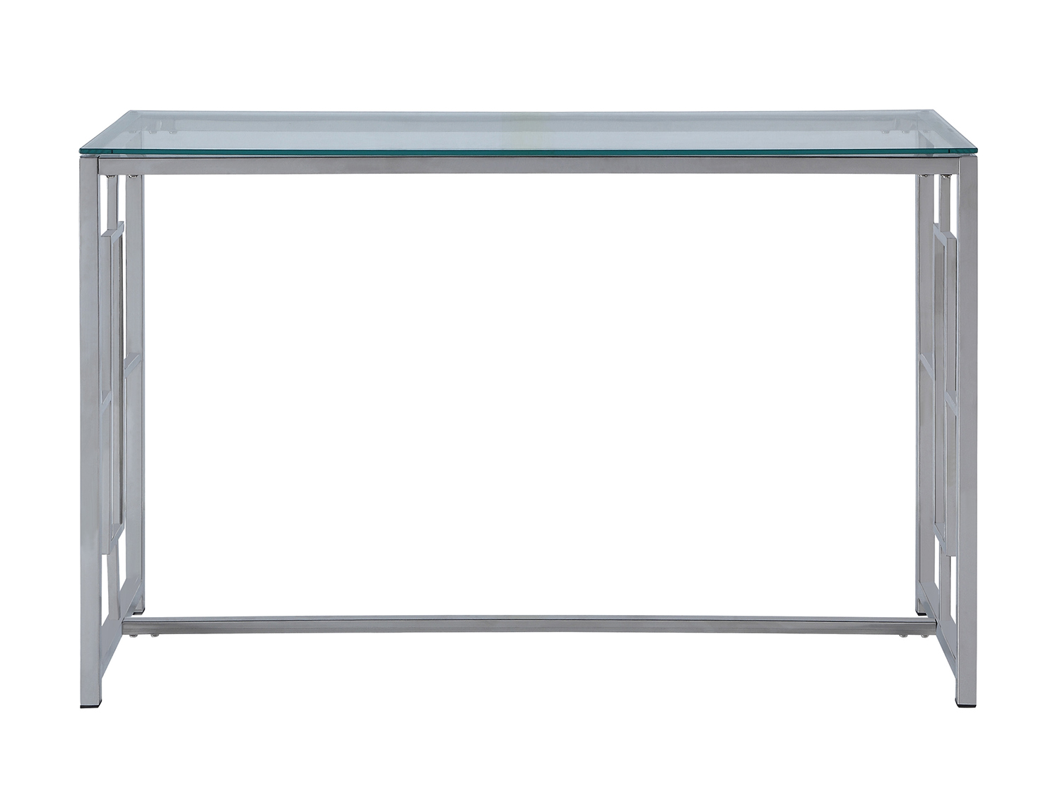 Homelegance Yesenia Sofa Table with Glass Top - Chrome