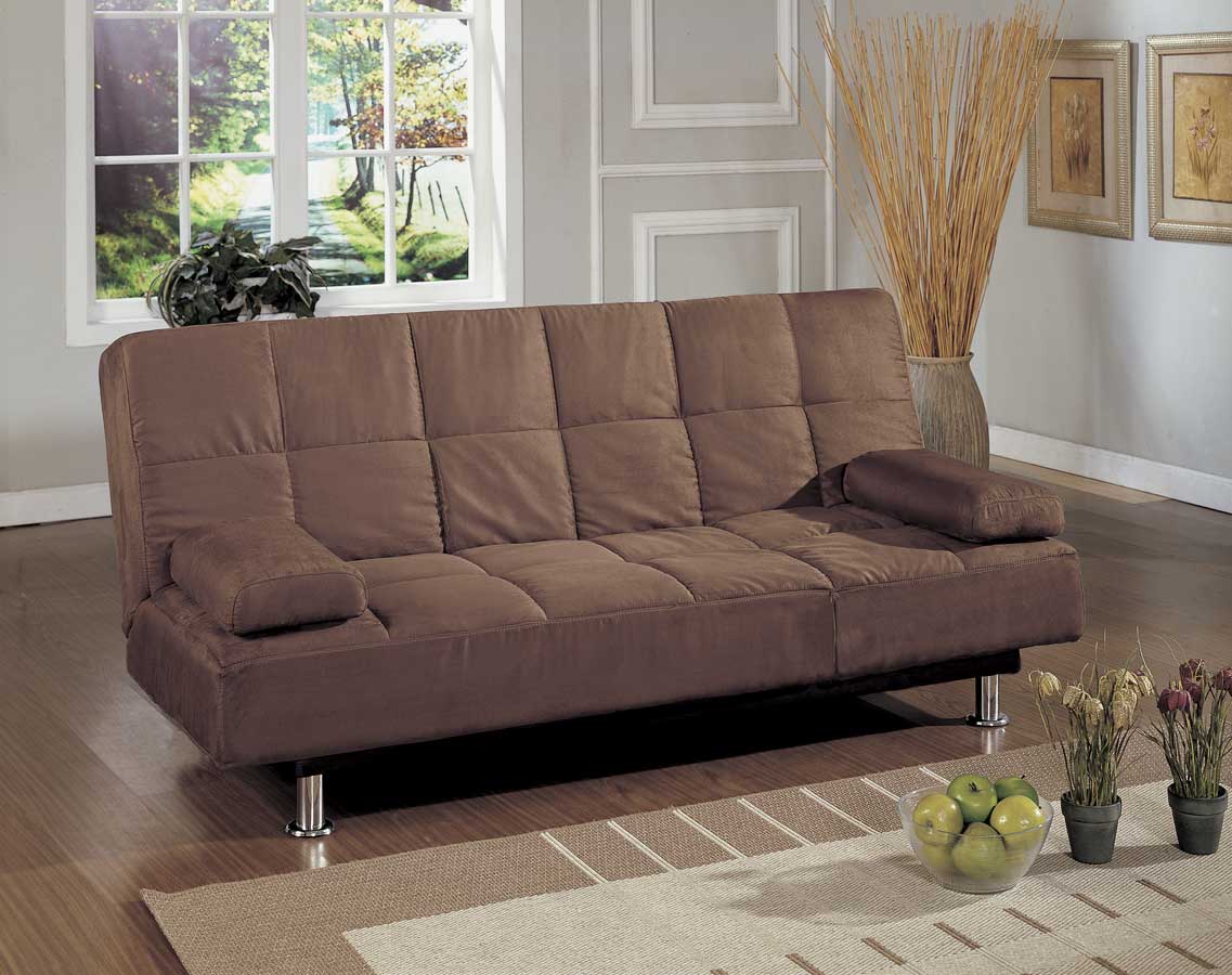 Homelegance Flex Metal Futon Sofa Brown