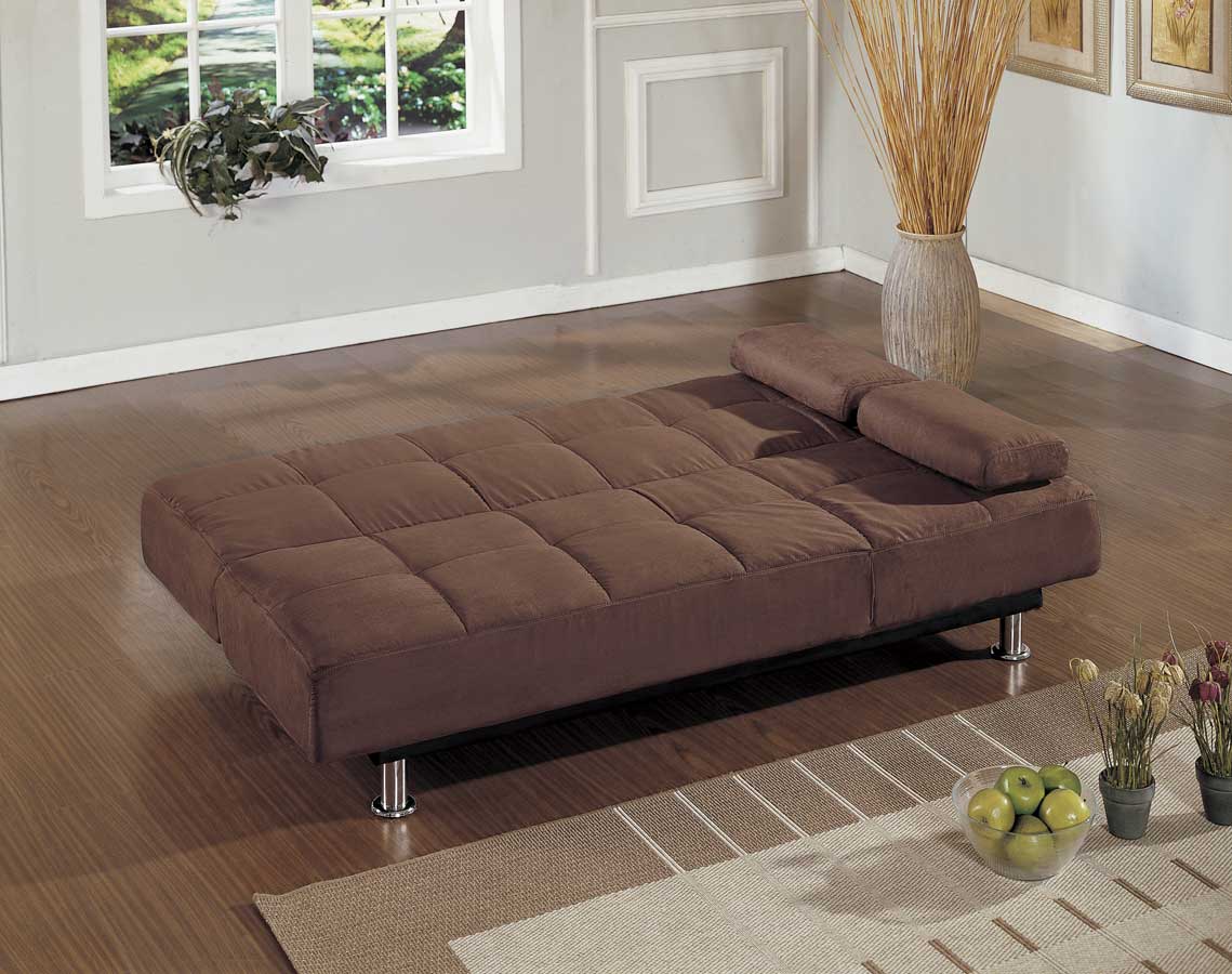 Homelegance Flex Metal Futon Sofa Brown