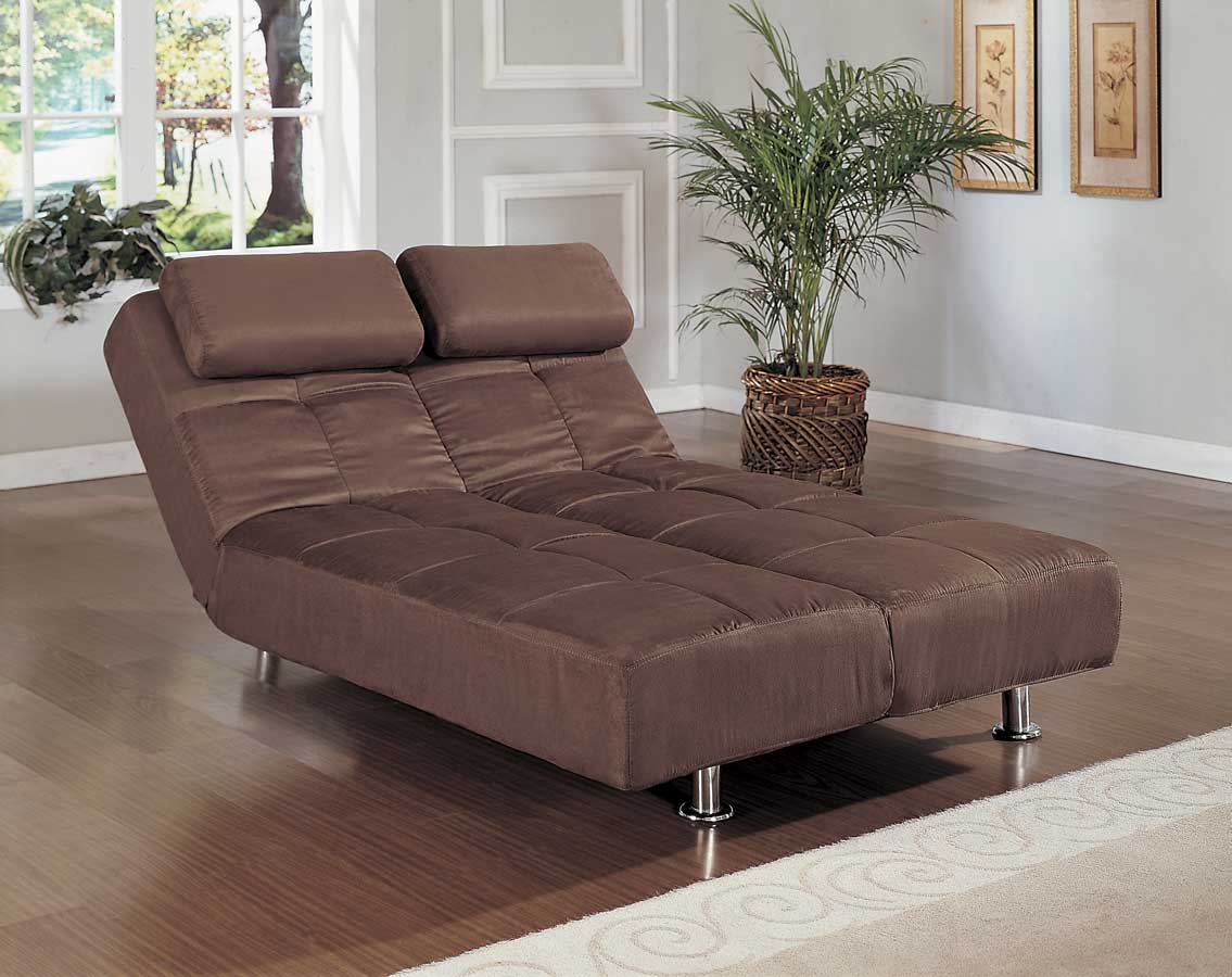 Homelegance Flex Metal Futon Sofa Brown