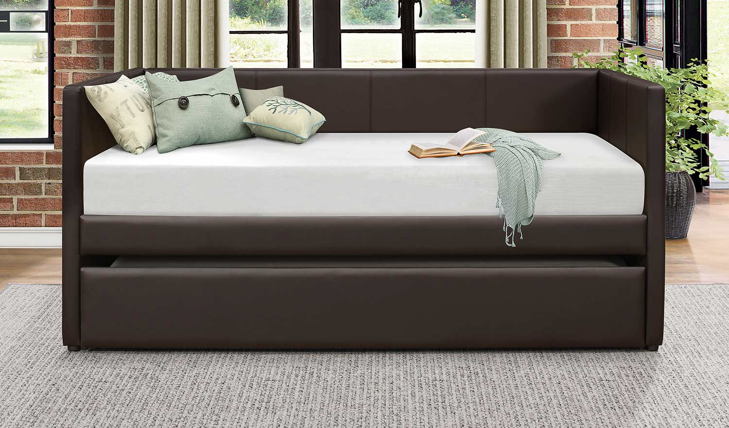 Homelegance Adra Daybed with Trundle - Dark Brown