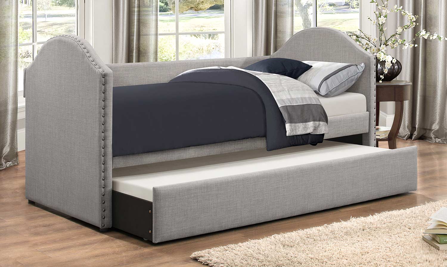 Homelegance Comfrey Daybed with Trundle - Gray