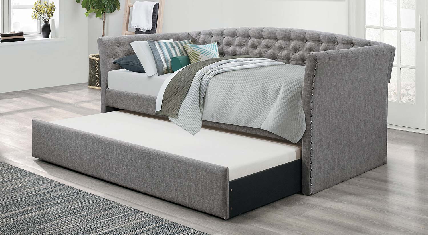 Homelegance Norwood Daybed with Trundle - Gray 4976 at Homelement.com