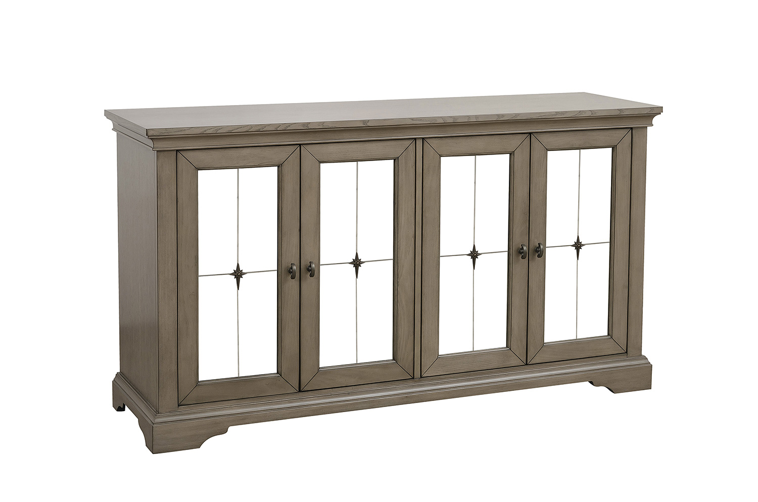 Homelegance Vermillion Server with Mirrored Door - Bisque