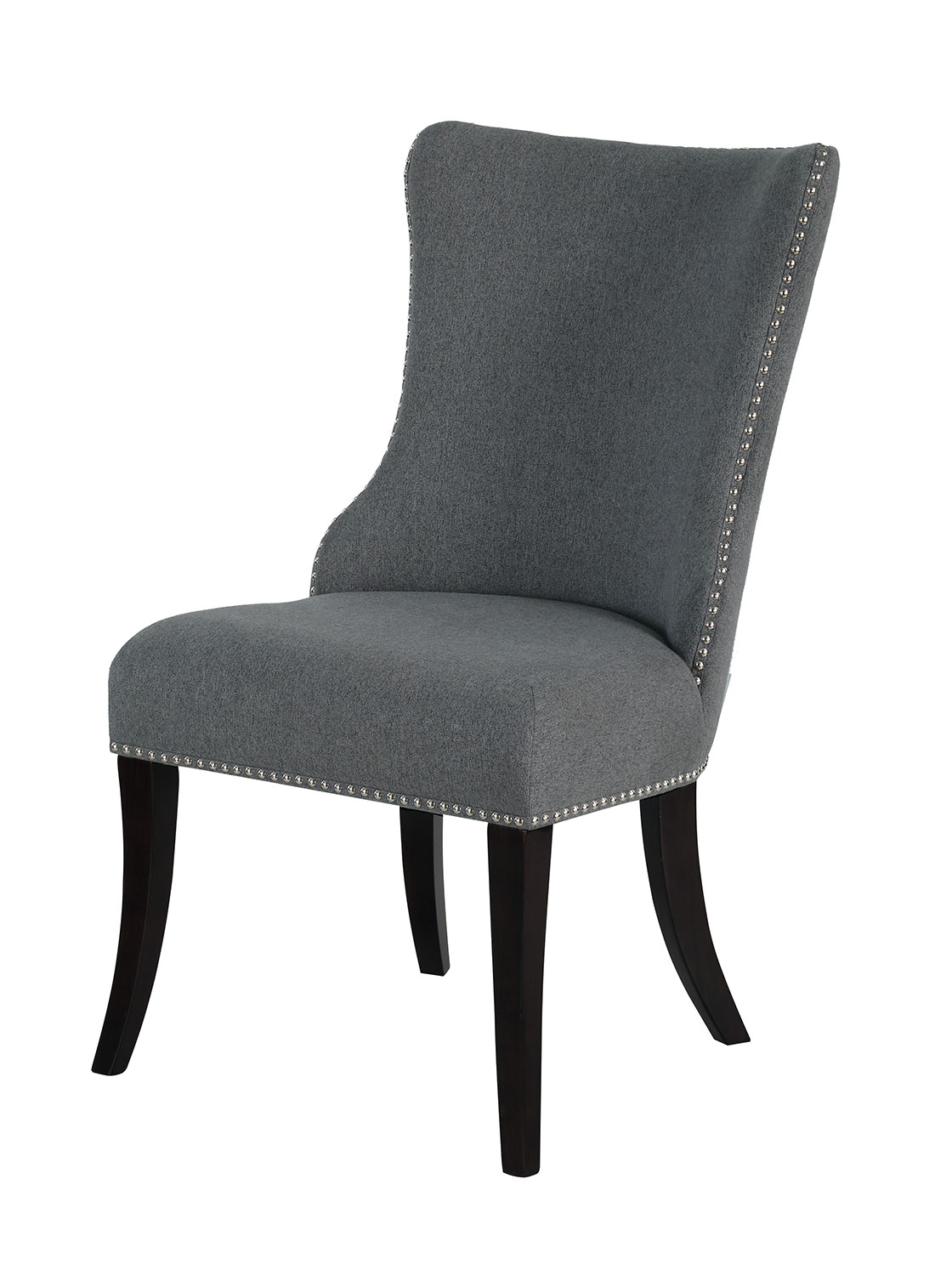 Homelegance Salema Side Chair - Gray - Dark Brown