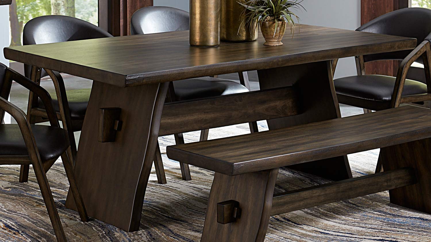 Homelegance Cabezon Dining Table - Rustic Brown