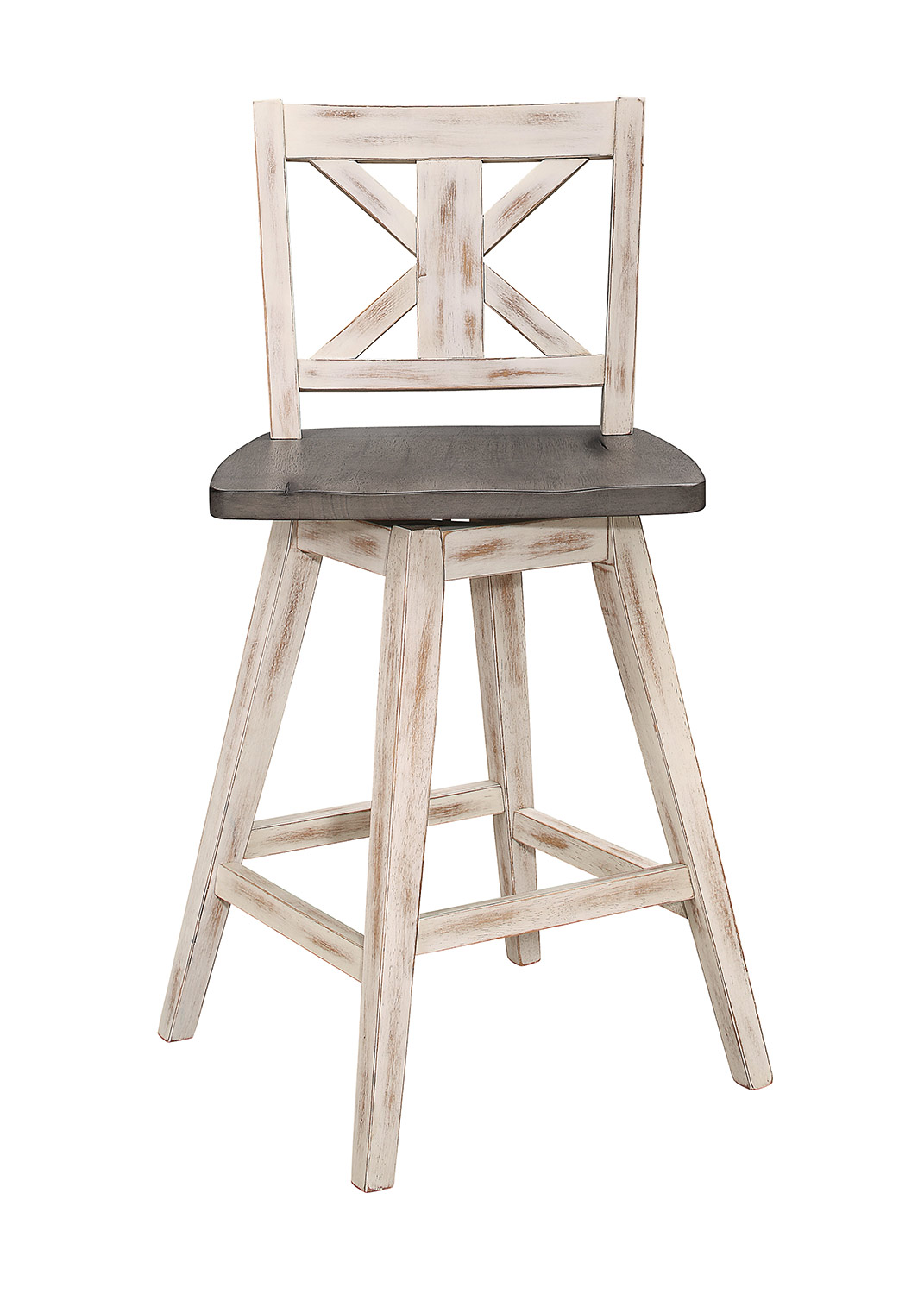 Homelegance Amsonia Swivel Counter Height Chair - White Sandthrough
