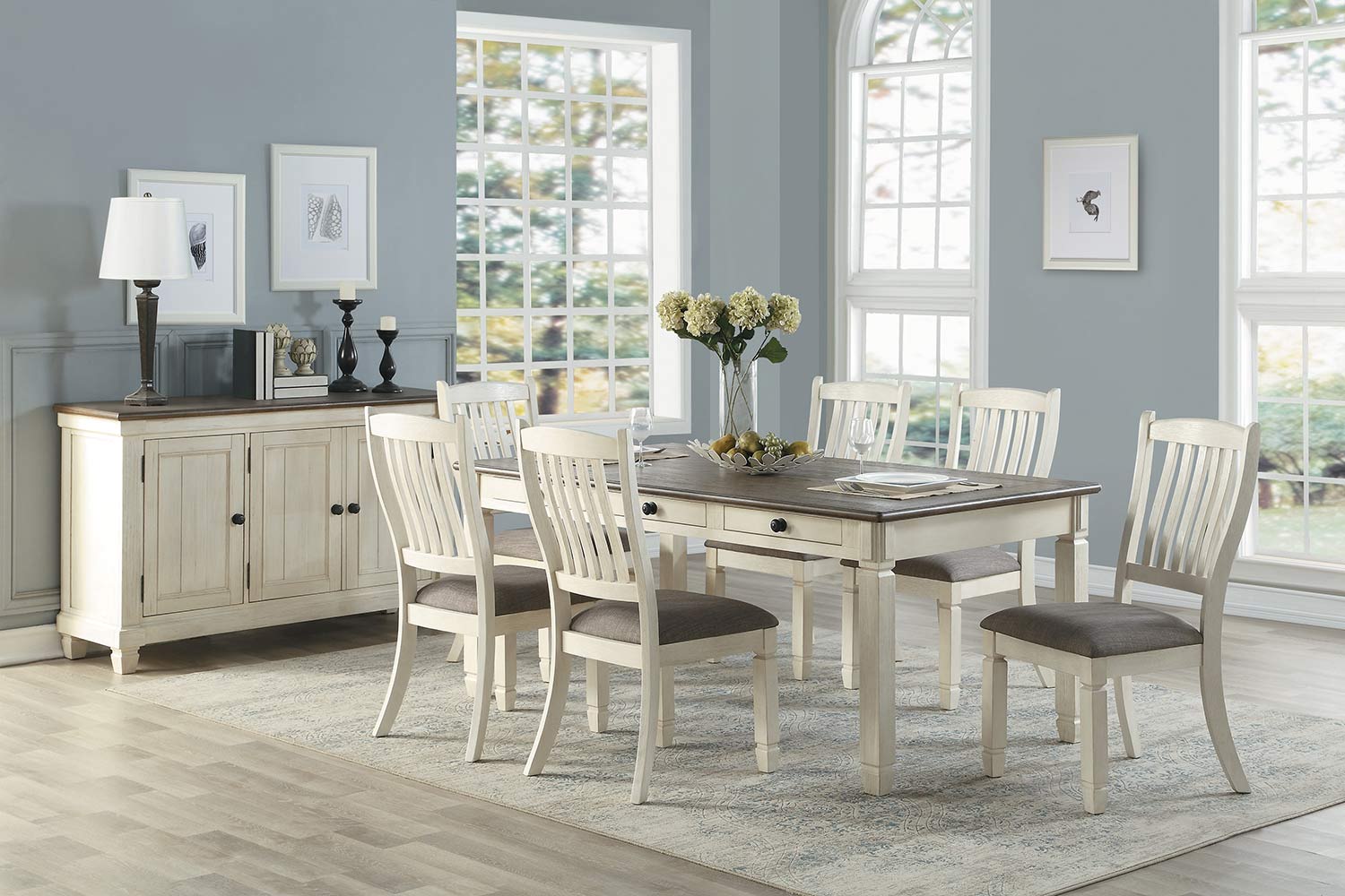 Homelegance Willow Bend Dining Set - Antique White