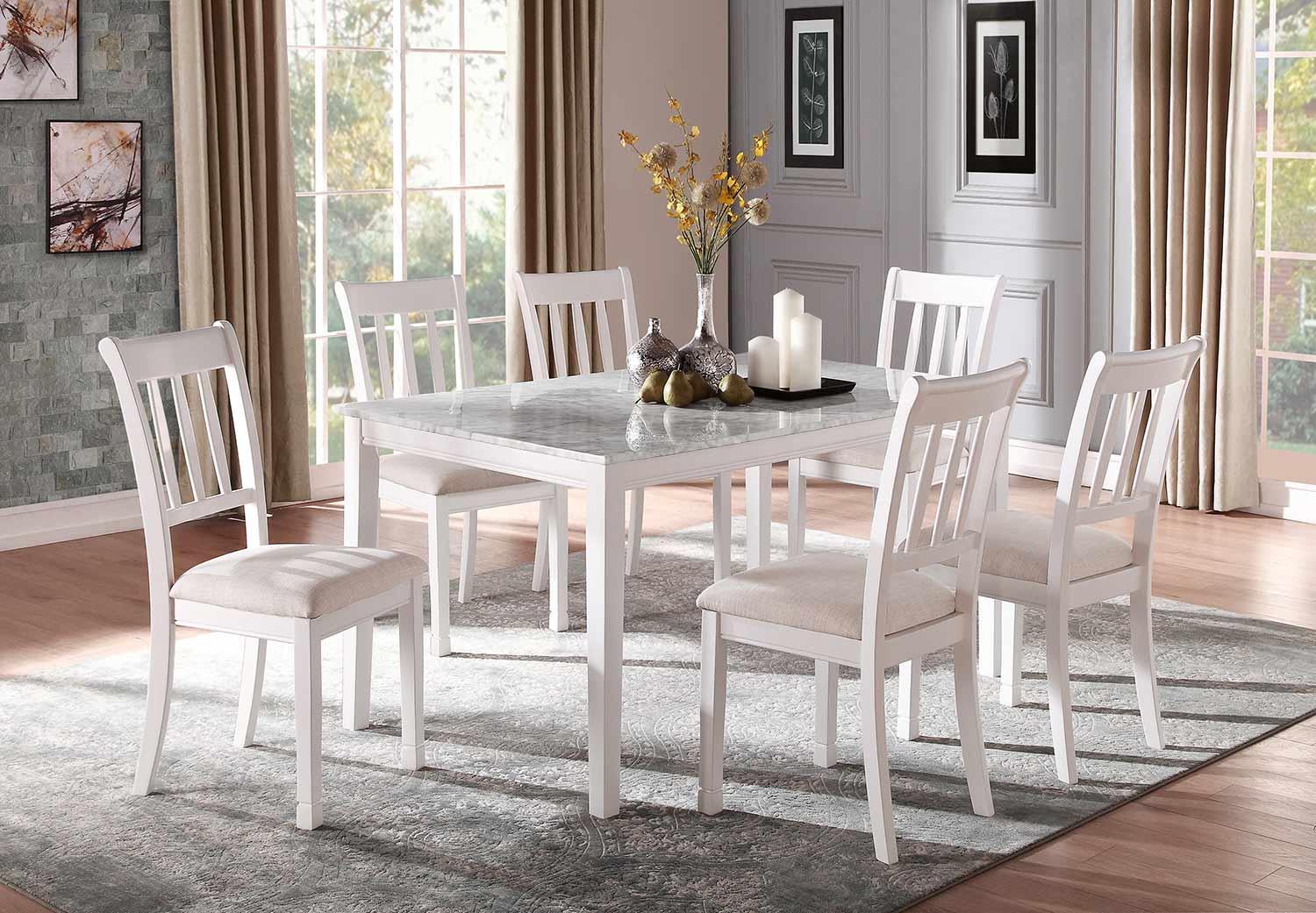 Homelegance Nadalia Dining Set - White