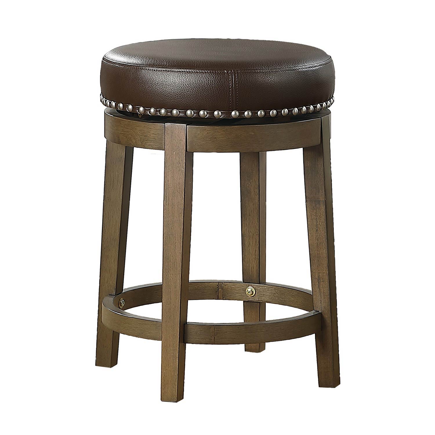 Homelegance Westby Swivel Counter Height Stool - Brown - Brown