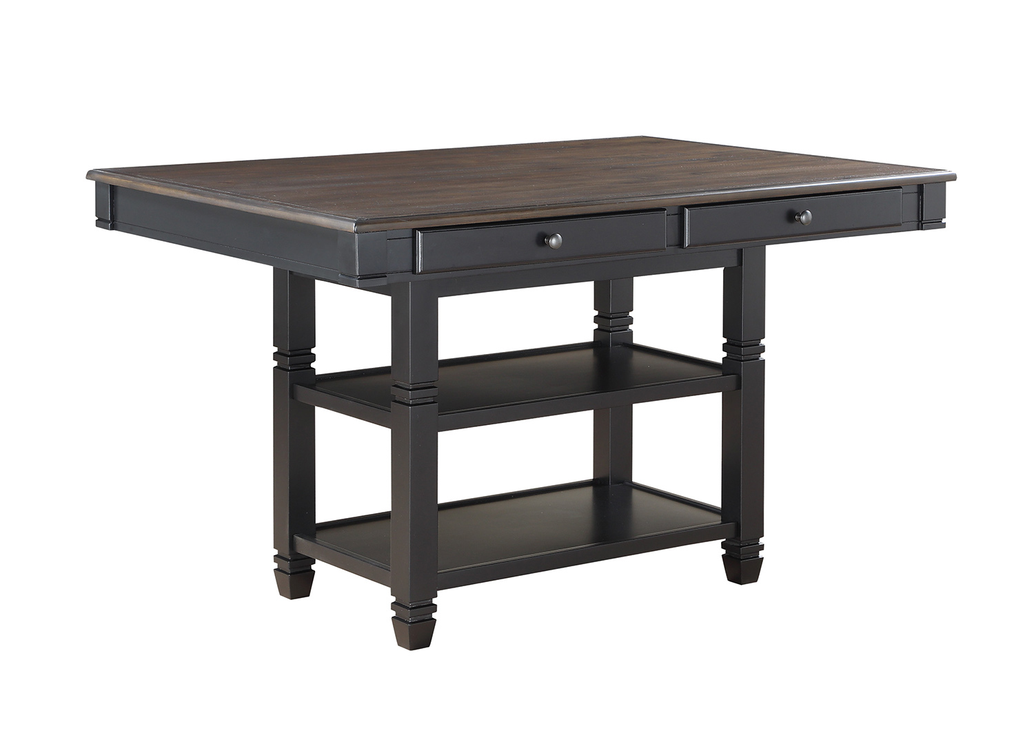 Homelegance Baywater Counter Height Dining Table - Black -Natural