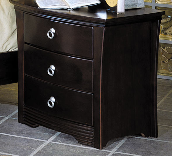 Homelegance Syracuse 3 Drawer with Shaped Front Night Stand